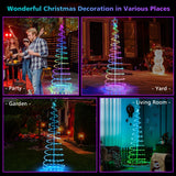 NNECW 1.83M Spiral Christmas Tree with 135 LED Lights & APP Control