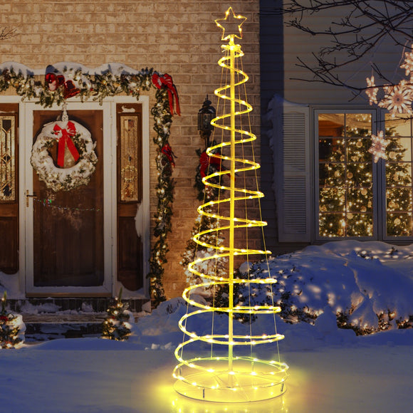 NNECW 1.83M Spiral Christmas Tree with 135 LED Lights & APP Control