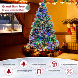 NNECW 1.85M/2.15M Pre-Lit Christmas Tree with Pine Needle-1.95 M