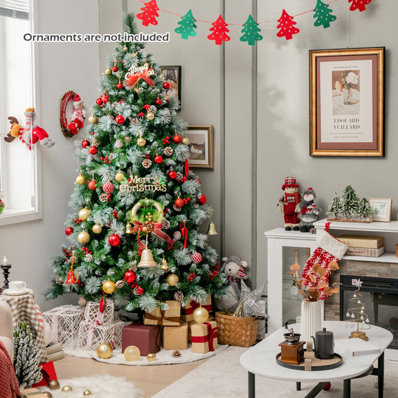 NNECW 1.85M/2.15M Pre-Lit Christmas Tree with Pine Needle-1.95 M