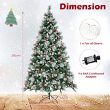 NNECW 1.85M/2.15M Pre-Lit Christmas Tree with Pine Needle-2.15 M