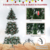 NNECW 1.85M/2.15M Pre-Lit Christmas Tree with Pine Needle-2.15 M