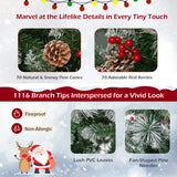 NNECW 1.85M/2.15M Pre-Lit Christmas Tree with Pine Needle-2.15 M