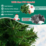 NNECW 125CM Pre-Lit Potted Christmas Tree with 100 LED Lights-1 piece