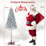 NNECW 185CM Pre-Lit Artificial Christmas Tree with 442 Branch Tips