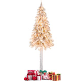 NNECW 185CM Pre-Lit Artificial Christmas Tree with 442 Branch Tips