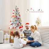 NNECW 185CM Pre-Lit Artificial Christmas Tree with 442 Branch Tips