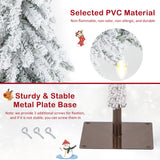 NNECW 185CM Pre-Lit Artificial Christmas Tree with 442 Branch Tips