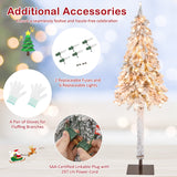 NNECW 185CM Pre-Lit Artificial Christmas Tree with 442 Branch Tips