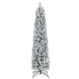 NNECW Flocked Xmas Tree with 373 Branch Tips for Decoration