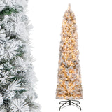 NNECW Flocked Xmas Tree with 373 Branch Tips for Decoration