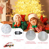 NNECW 185CM Pre-Lit Artificial Christmas Tree with 11 Lighting Modes