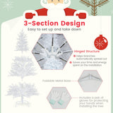 NNECW 185CM Pre-Lit Artificial Christmas Tree with 11 Lighting Modes