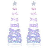 NNECW 210 cm Outdoor Spiral Christmas Tree with 341 LED Lights for Party/Home Decoration-2 pieces