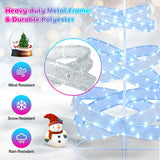 NNECW 210 cm Outdoor Spiral Christmas Tree with 341 LED Lights for Party