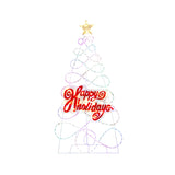 NNECW 170 CM Outdoor Colorful Christmas Tree with 216 LED Lights for Home & Party