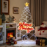NNECW 170 CM Outdoor Colorful Christmas Tree with 216 LED Lights for Home & Party