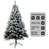 NNEDPE Snow-Tipped Snowflocked Artificial Christmas Tree 1.5m - 550 Tips