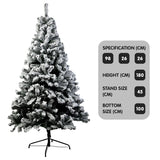 NNEDPE Snow-Tipped Snowflocked Artificial Christmas Tree 1.8m - 850 Tips