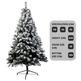 NNEDPE Snow-Tipped Snowflocked Artificial Christmas Tree 2.4m 1500 Tips