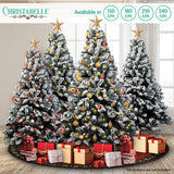 NNEDPE Snow-Tipped Snowflocked Artificial Christmas Tree 2.4m 1500 Tips