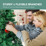 NNEDPE Green Artificial Christmas Tree 2.1m - 1200 Tips