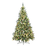NNEDPE 2.7m Pre Lit LED Christmas Tree with Pine Cones