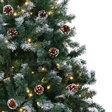 NNEDPE 2.7m Pre Lit LED Christmas Tree with Pine Cones