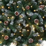 NNEDPE 2.7m Pre Lit LED Christmas Tree with Pine Cones