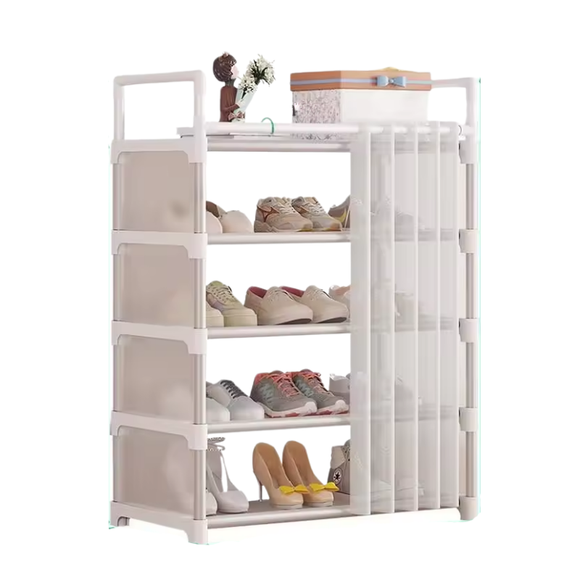 NNETM Metal Dustproof Shoe Rack Storage Organizer (5-Layer)
