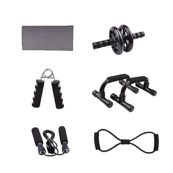 NNETM Ab Workout Set with Push-up Stand (7pcs)