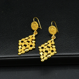 NNEOBA Women Wedding Necklace Earrings 24k Gold Jewelry Set