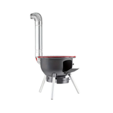 NNETM Portable Cast Iron Firewood Stove for Outdoor Cooking