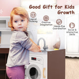 NNECW Corner Play Kitchen with Ice Maker for Kids 3+ Years Old