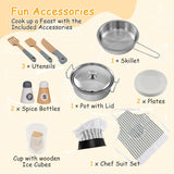 NNECW Corner Play Kitchen with Range Hood for Kids 3+ Years Old
