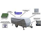 NNEDPE Heavy Duty Trailer Camper Cover 12-14ft