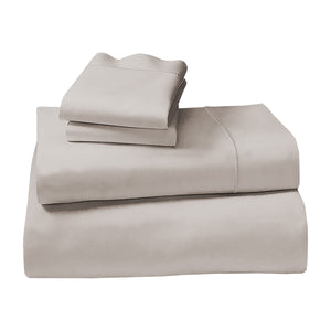 NNEDPE 4pc 1000 Thread Count Cotton Rich King Bed Sheet Set CVC Microfibre Blend Silver