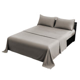 NNEDPE 4pc 1000 Thread Count Cotton Rich King Bed Sheet Set CVC Microfibre Blend Silver