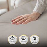 NNEDPE 4pc 1000 Thread Count Cotton Rich King Bed Sheet Set CVC Microfibre Blend Silver