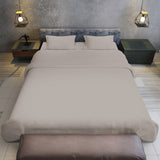 NNEDPE 4pc 1000 Thread Count Cotton Rich King Bed Sheet Set CVC Microfibre Blend Silver