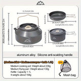 NNETM Camping Kitchen Set for 4-Person Cooking (9pcs)