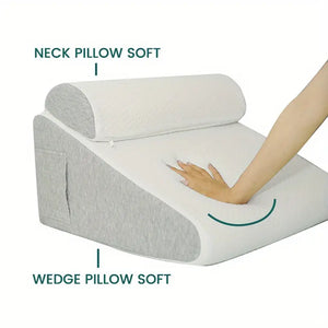 NNETM Float on a Cloud of Comfort - Memory Foam Wedge Pillow
