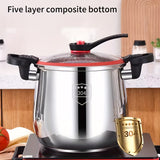 NNETM Non-Stick Stainless Steel Stew Pot Fast Seal