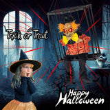 NNETM Halloween Screaming Clown Cage Decoration with Lights
