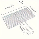 NNETM BBQ Grill Basket Stainless Steel Fish & Meat Grill