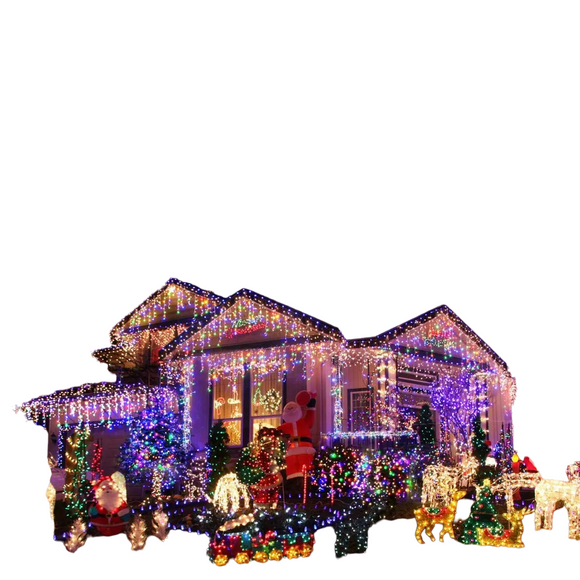 NNEOBA LED Curtain Icicle String Light Street Garland
