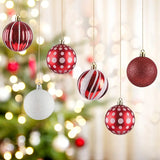 NNETM Radiant Red: 30 Exquisite Christmas Ball Ornaments for Your Tree