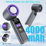 NNETM Portable Handheld Turbo Fan with Cooling Tech