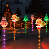Solar Yard Stake Lights Christmas Theme