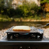 NNETM Stainless Steel Stove Top Toaster with Foldable Handle